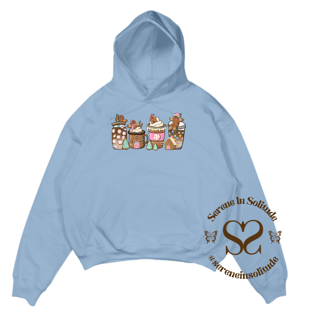 Pink Gingerbread Coffee Sweatshirt/Hood