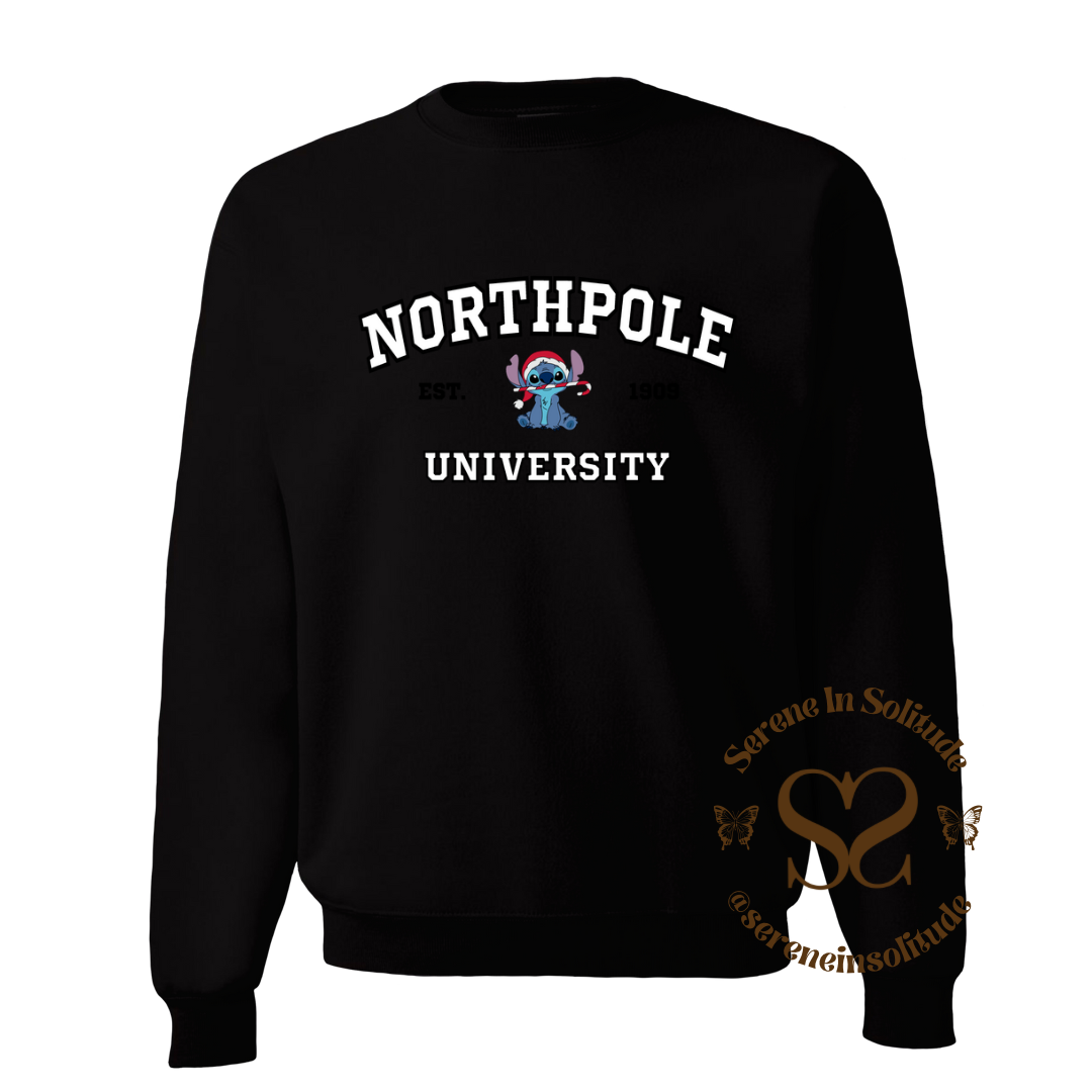 North Pole Uni Stitch Sweatshirt/Hood