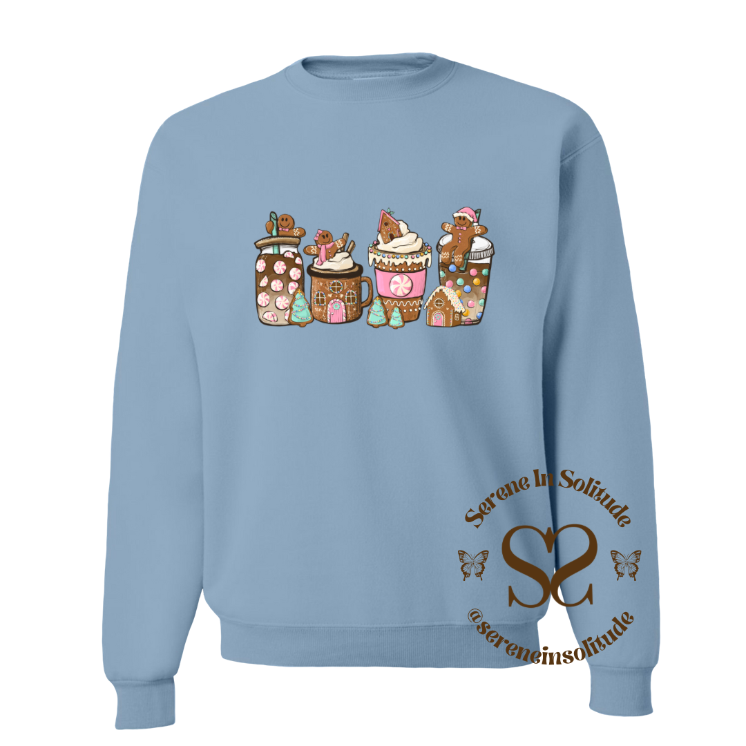 Pink Gingerbread Coffee Sweatshirt/Hood