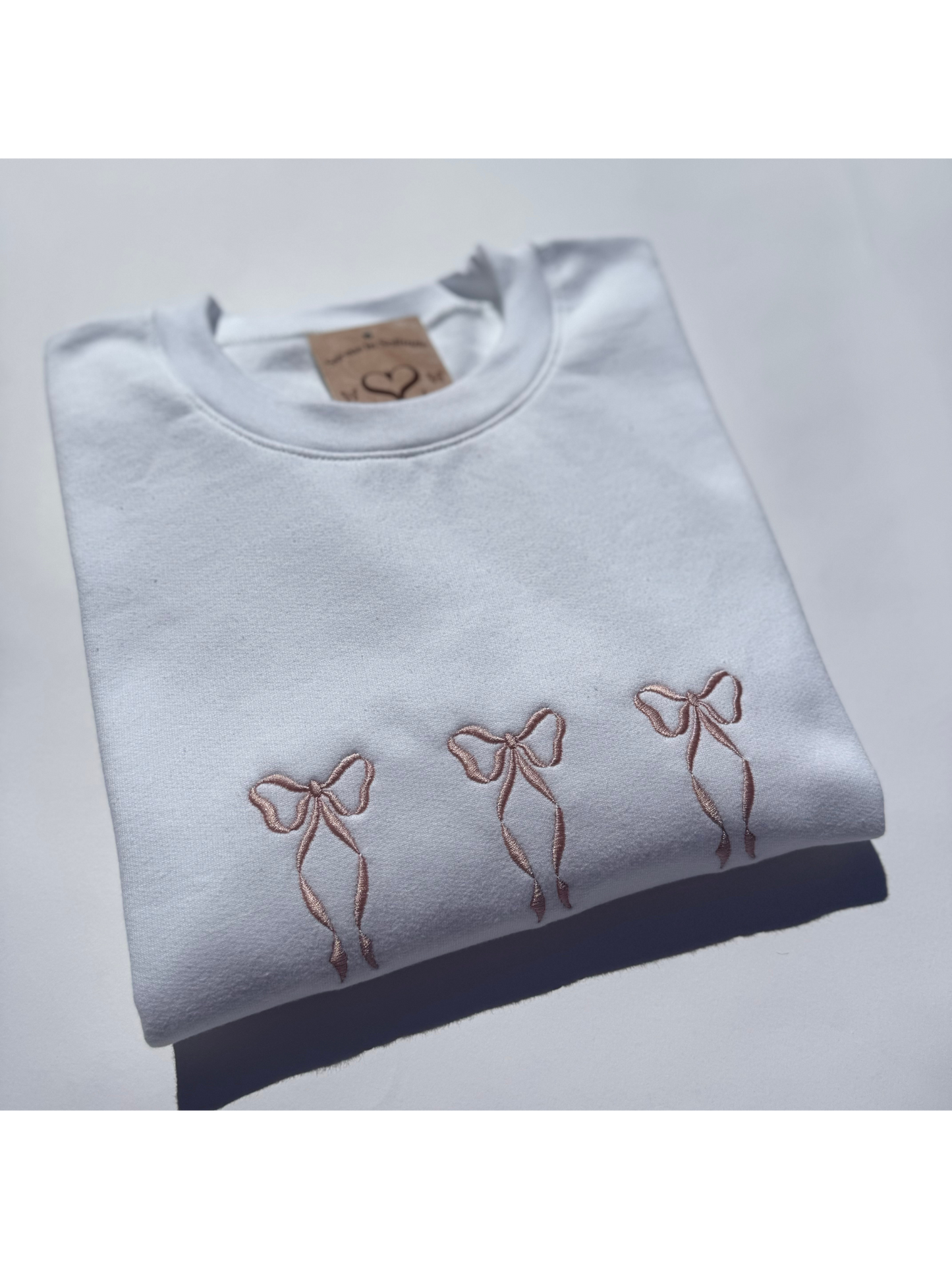 Embroidered 3 Bows Sweatshirt