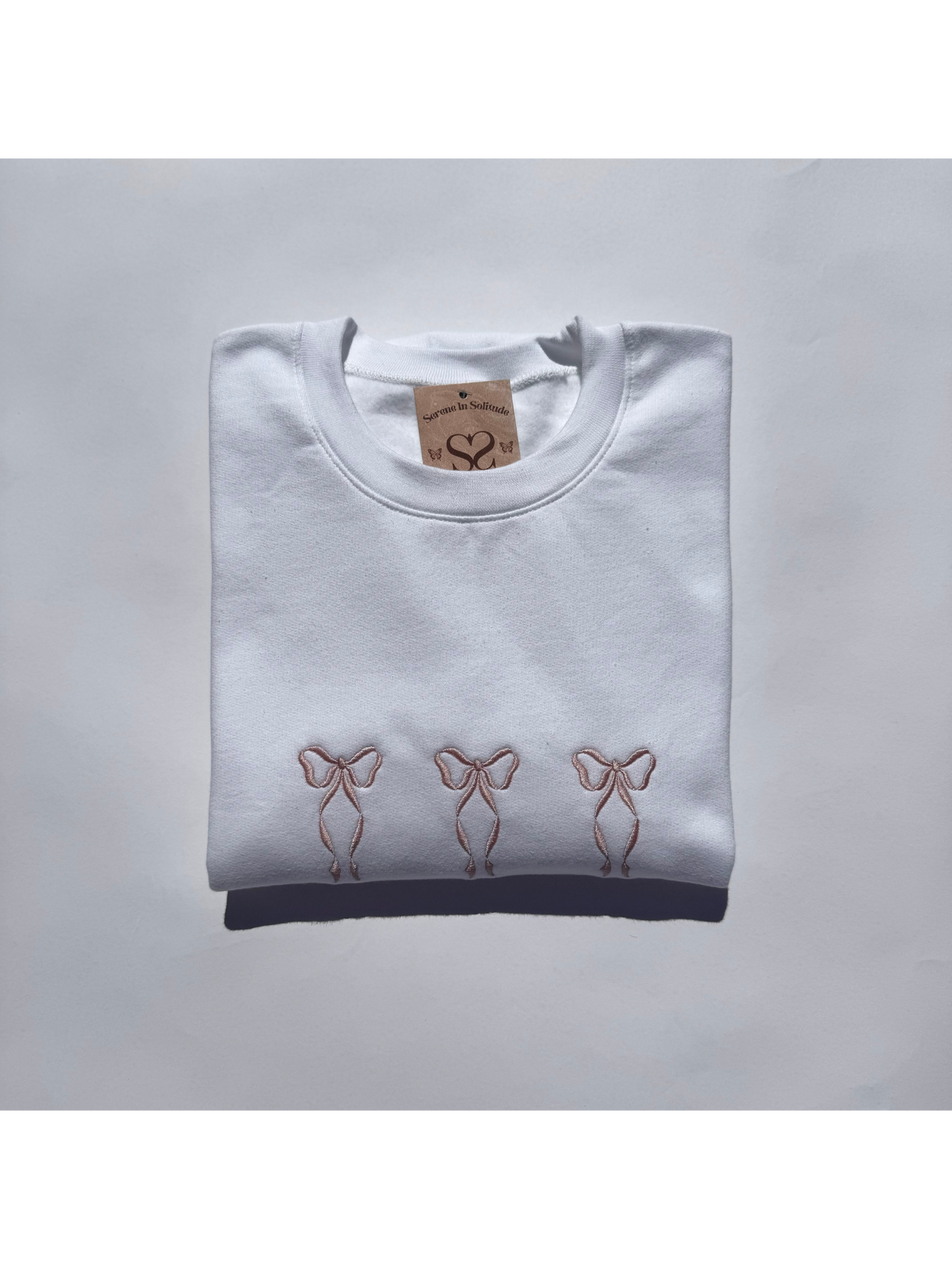 Embroidered 3 Bows Sweatshirt
