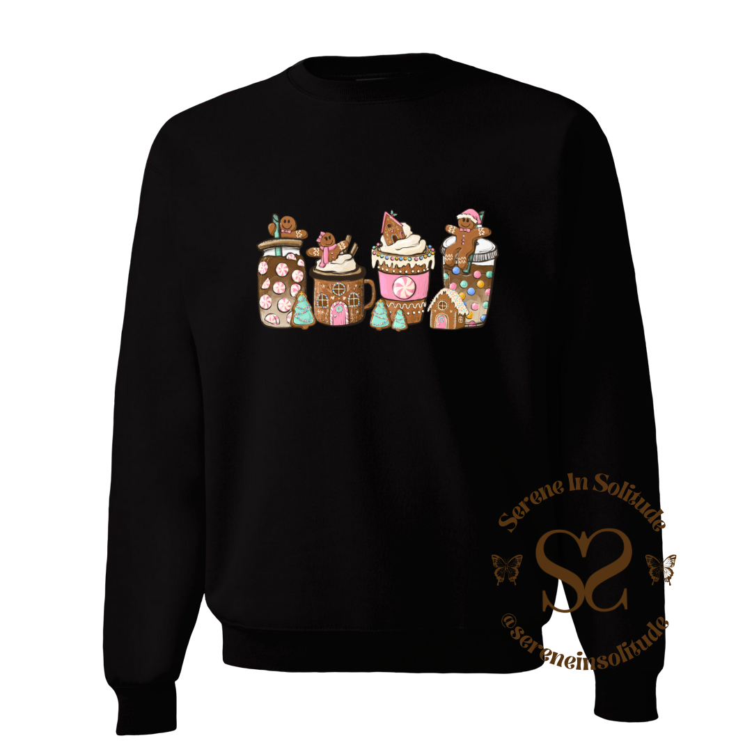 Pink Gingerbread Coffee Sweatshirt/Hood