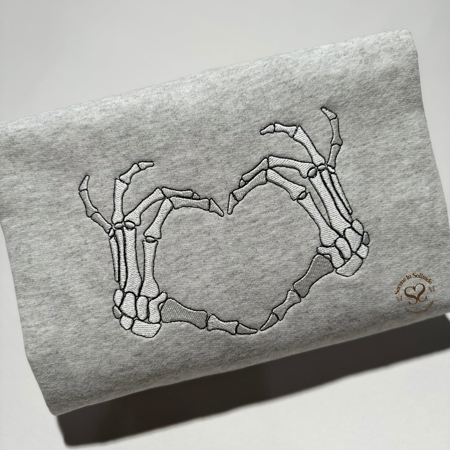 Embroidered Skeley Heart Sweatshirt