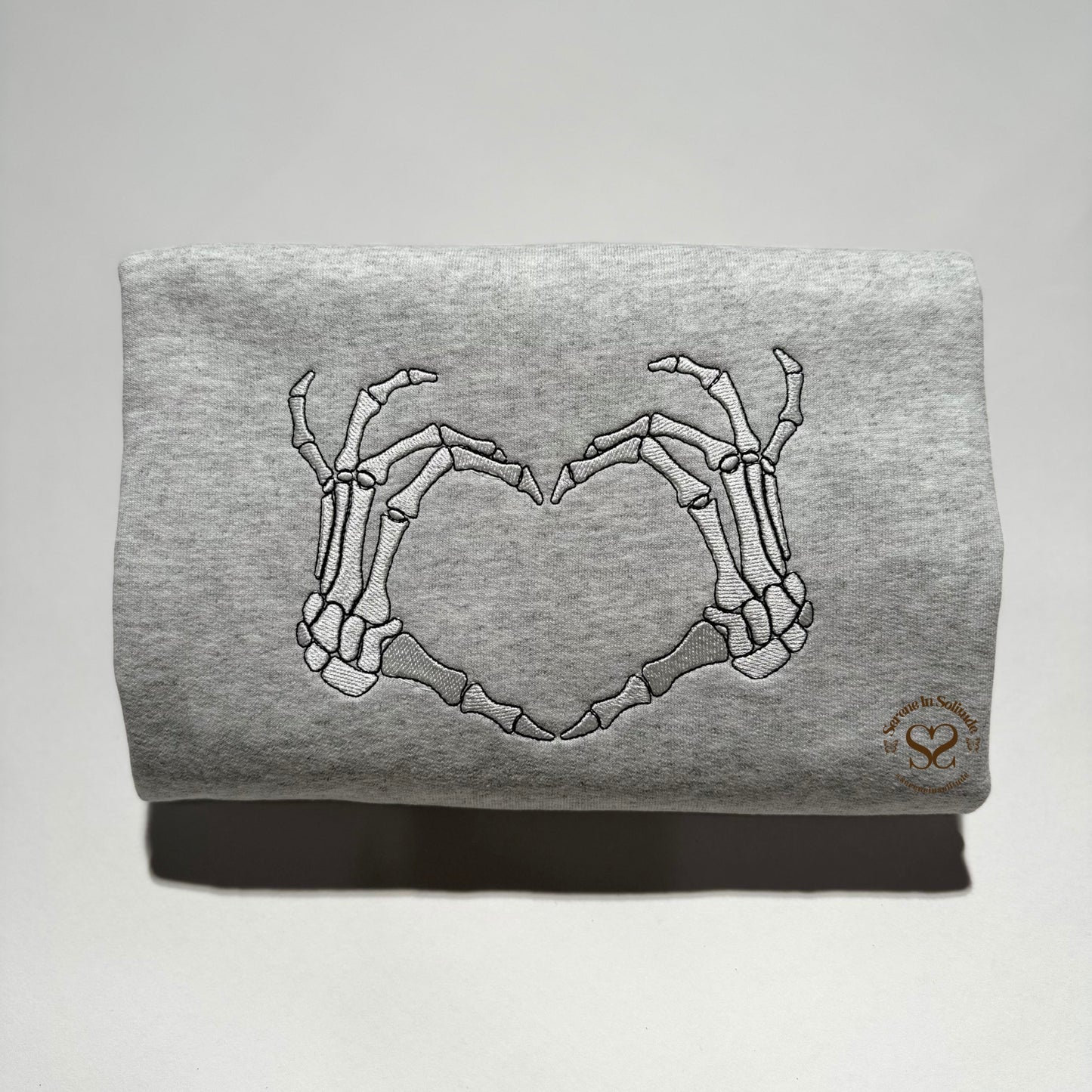 Embroidered Skeley Heart Sweatshirt