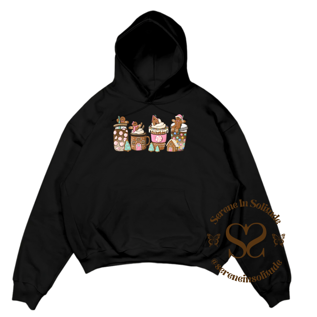 Pink Gingerbread Coffee Sweatshirt/Hood