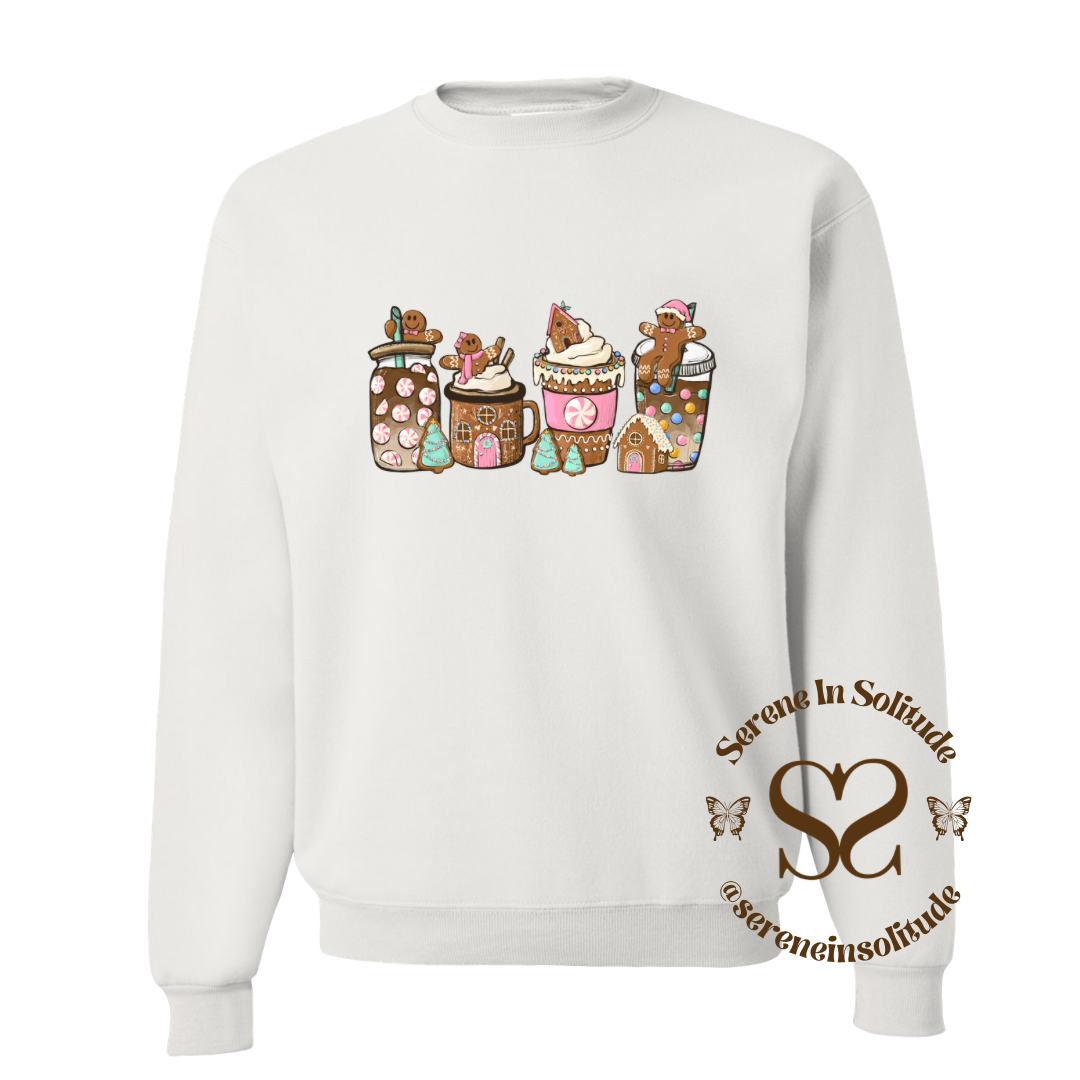 Pink Gingerbread Coffee Sweatshirt/Hood