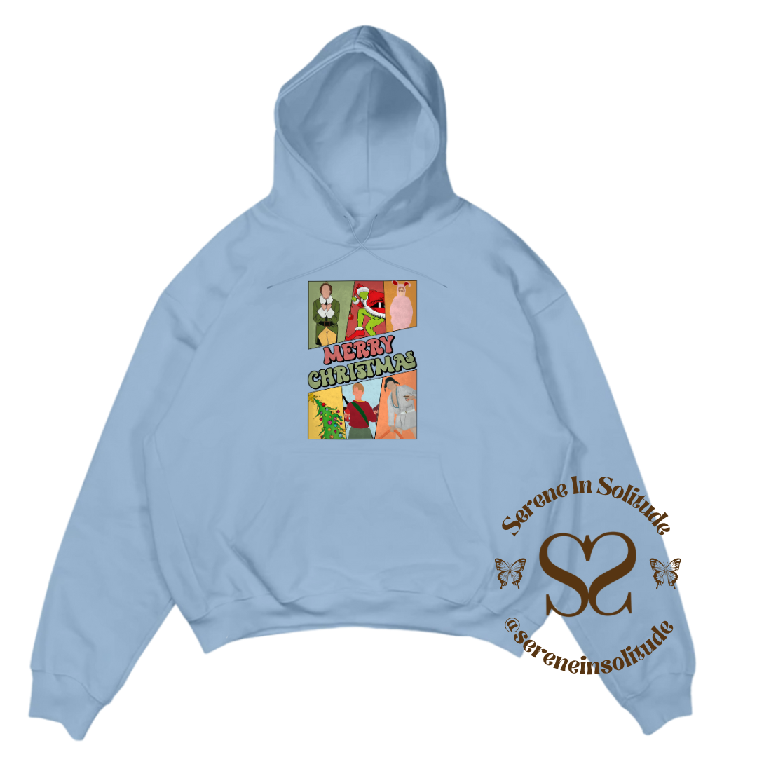 Merry Christmas Characters Sweatshirt/Hood