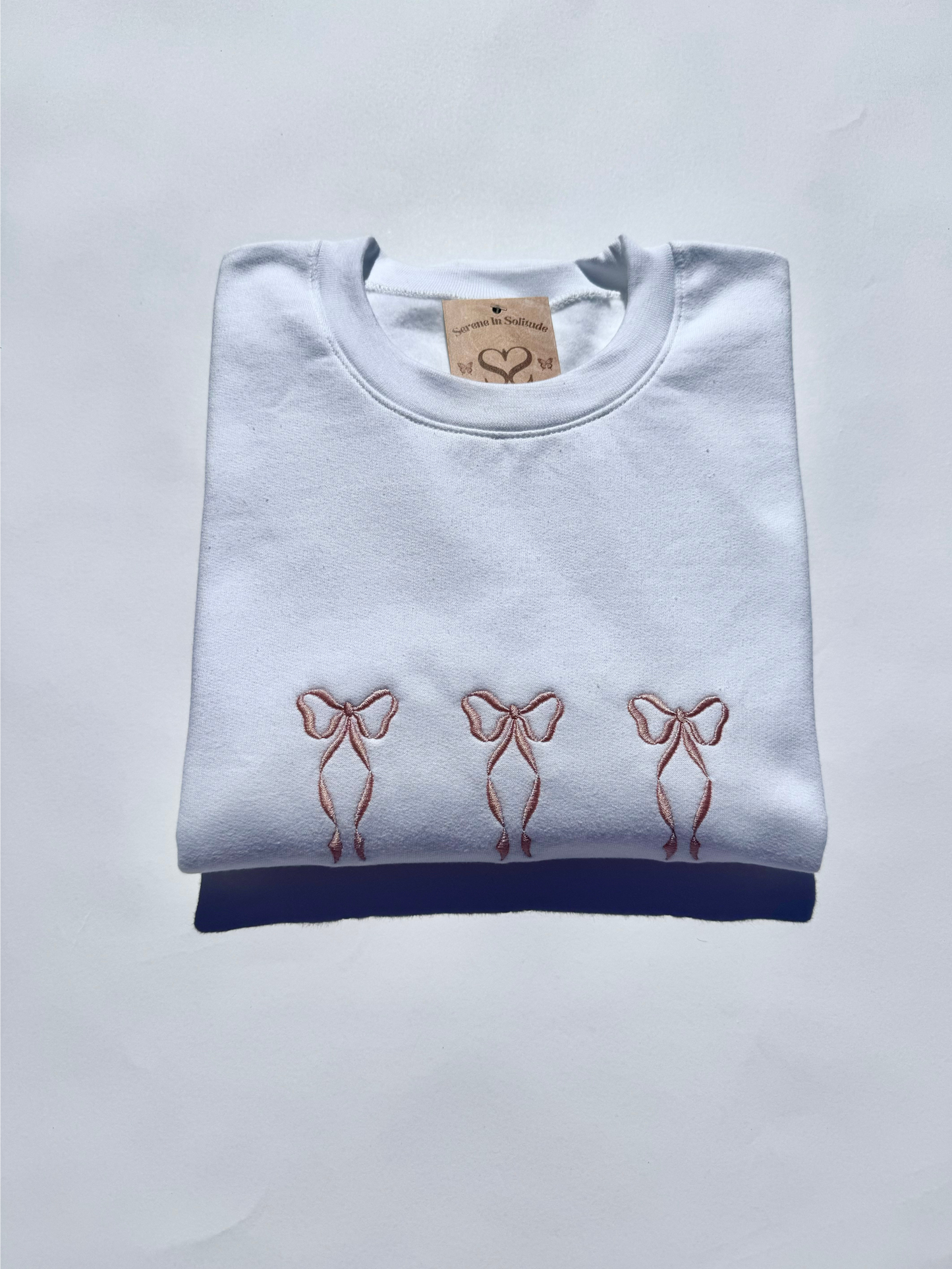 Embroidered 3 Bows Sweatshirt