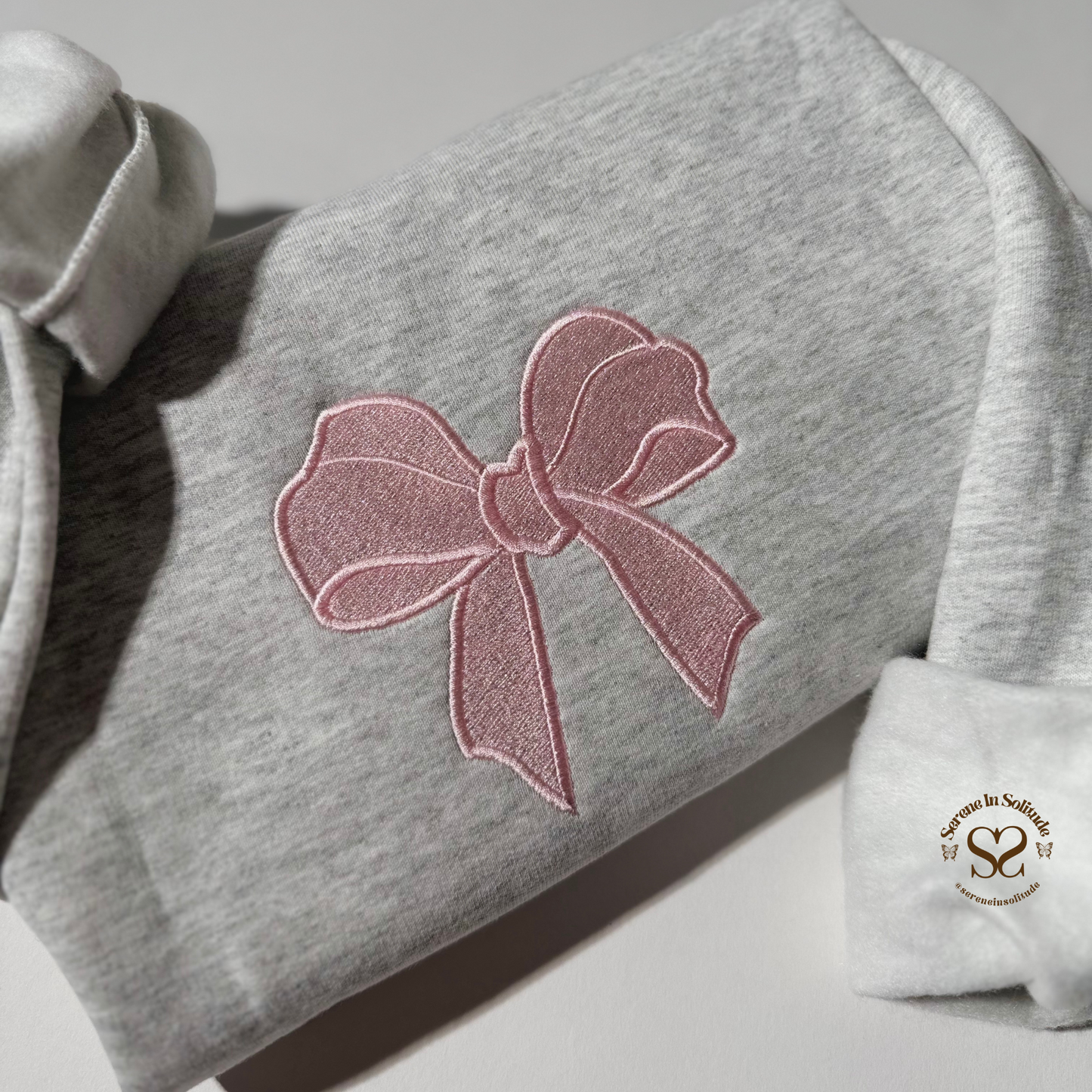 Embroidered Bow Sweatshirt