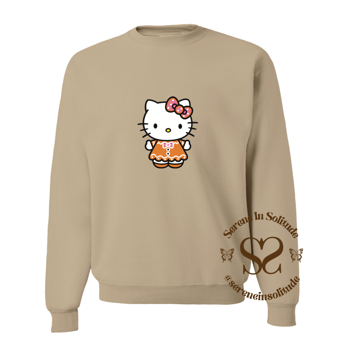 Gingerbread Kitty Sweatshirt/Hood