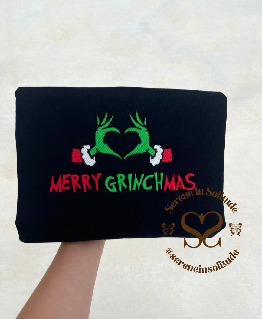 Embroidered Merry G Christmas Sweatshirt/Hood