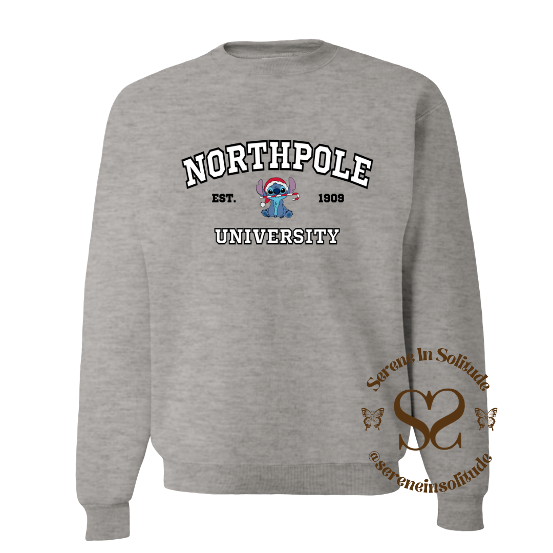 North Pole Uni Stitch Sweatshirt/Hood