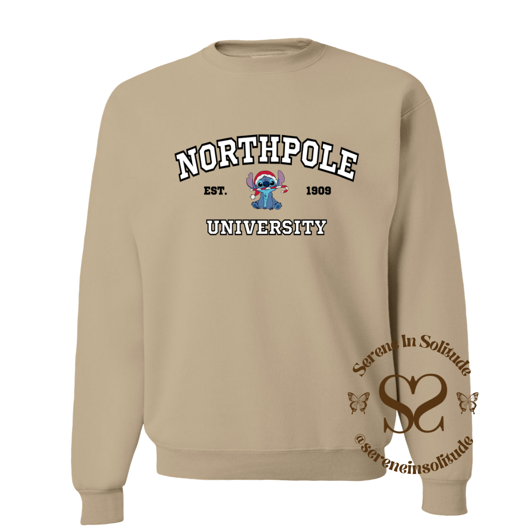 North Pole Uni Stitch Sweatshirt/Hood