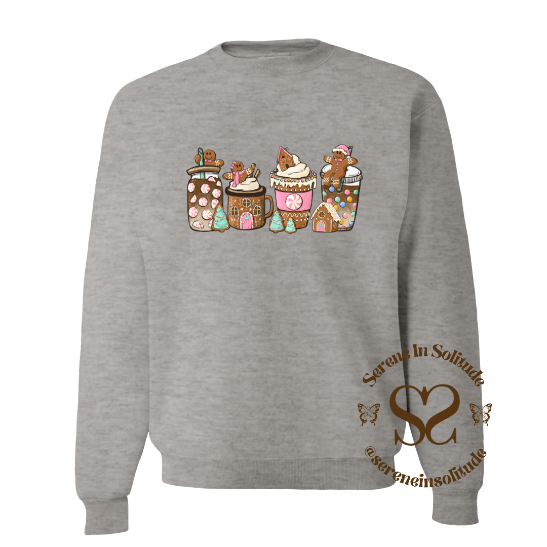 Pink Gingerbread Coffee Sweatshirt/Hood