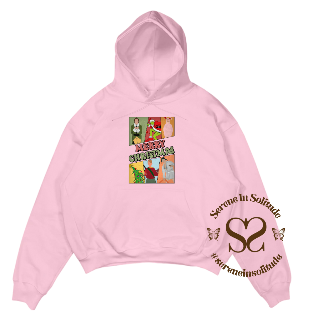 Merry Christmas Characters Sweatshirt/Hood