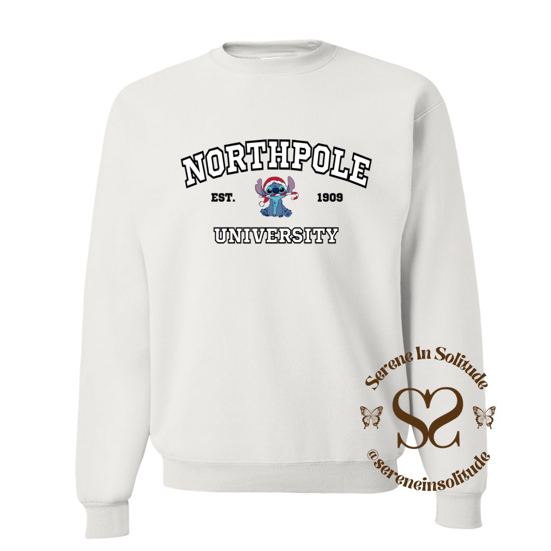 North Pole Uni Stitch Sweatshirt/Hood