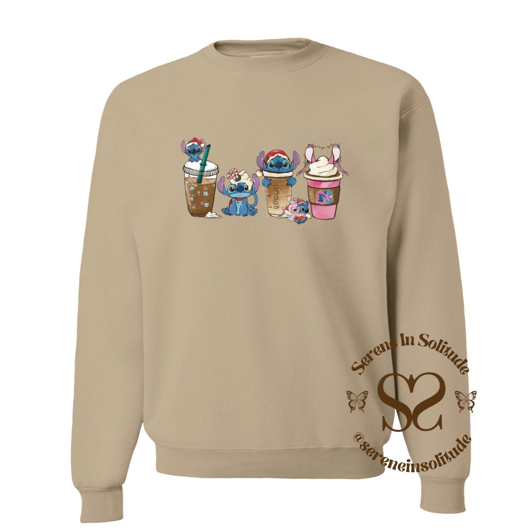 Xmas Alien Coffee Sweatshirt/Hood