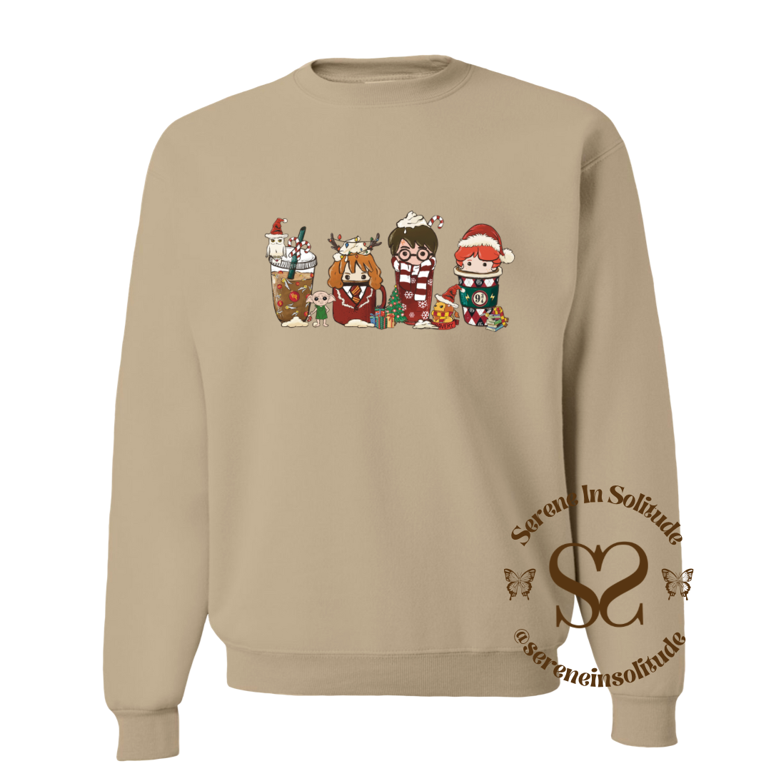 Christmas Potter Coffee Sweatshirt/Hood