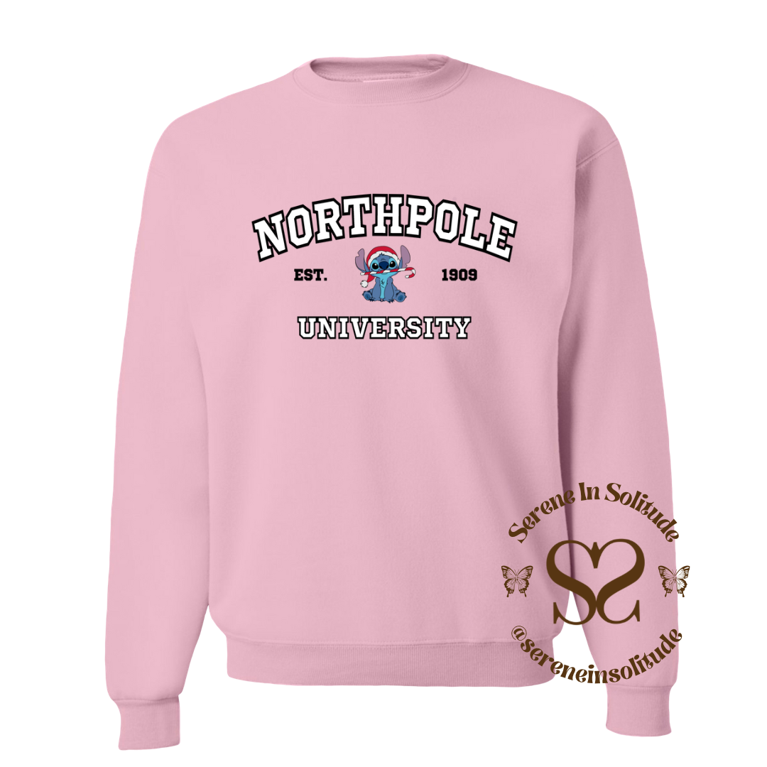 North Pole Uni Stitch Sweatshirt/Hood