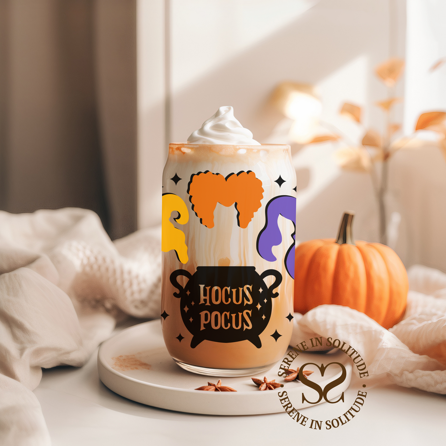 Witchy Sisters Glass Cup 16 Oz