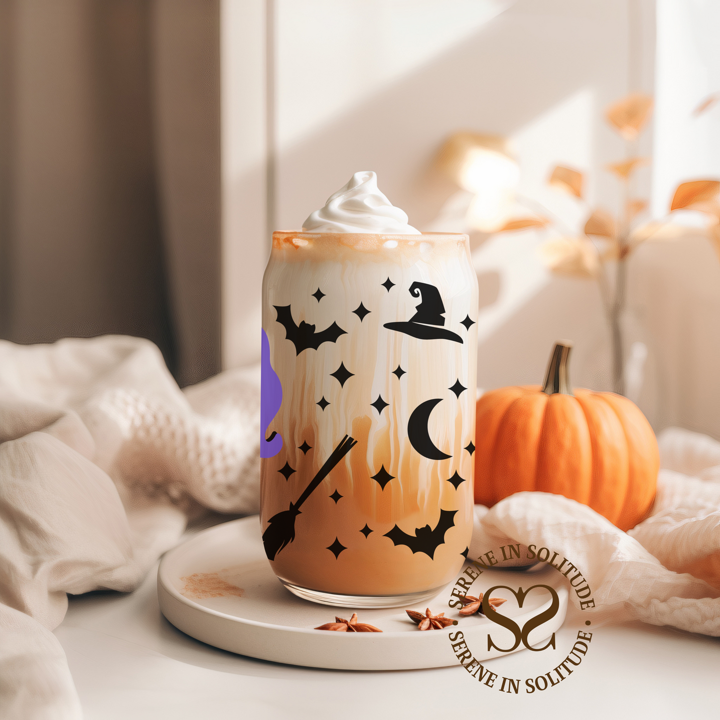 Witchy Sisters Glass Cup 16 Oz