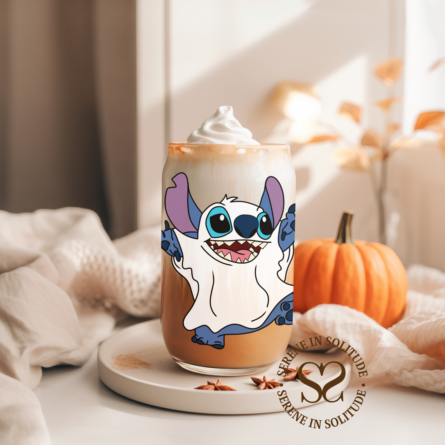 Spooky Alien Glass Cup 16 Oz