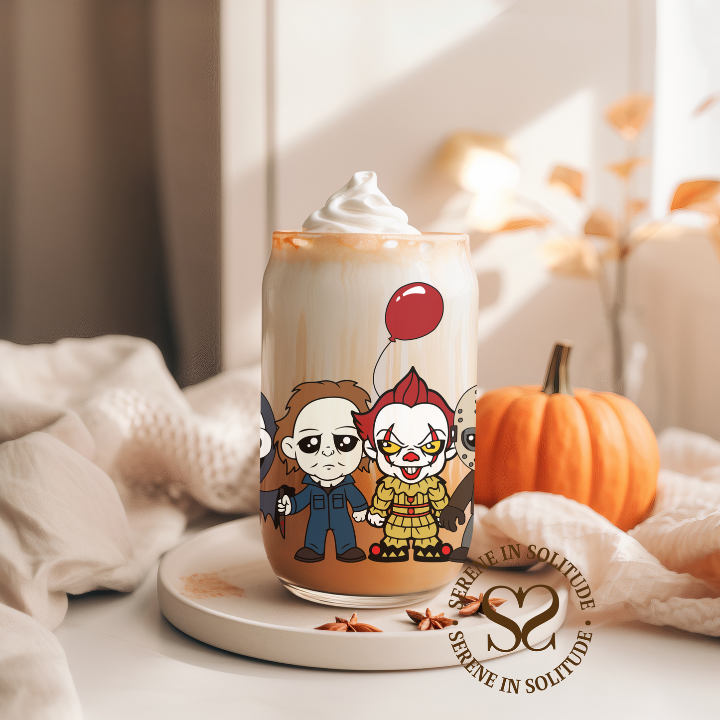 Horror Friends Glass Cup 16 Oz