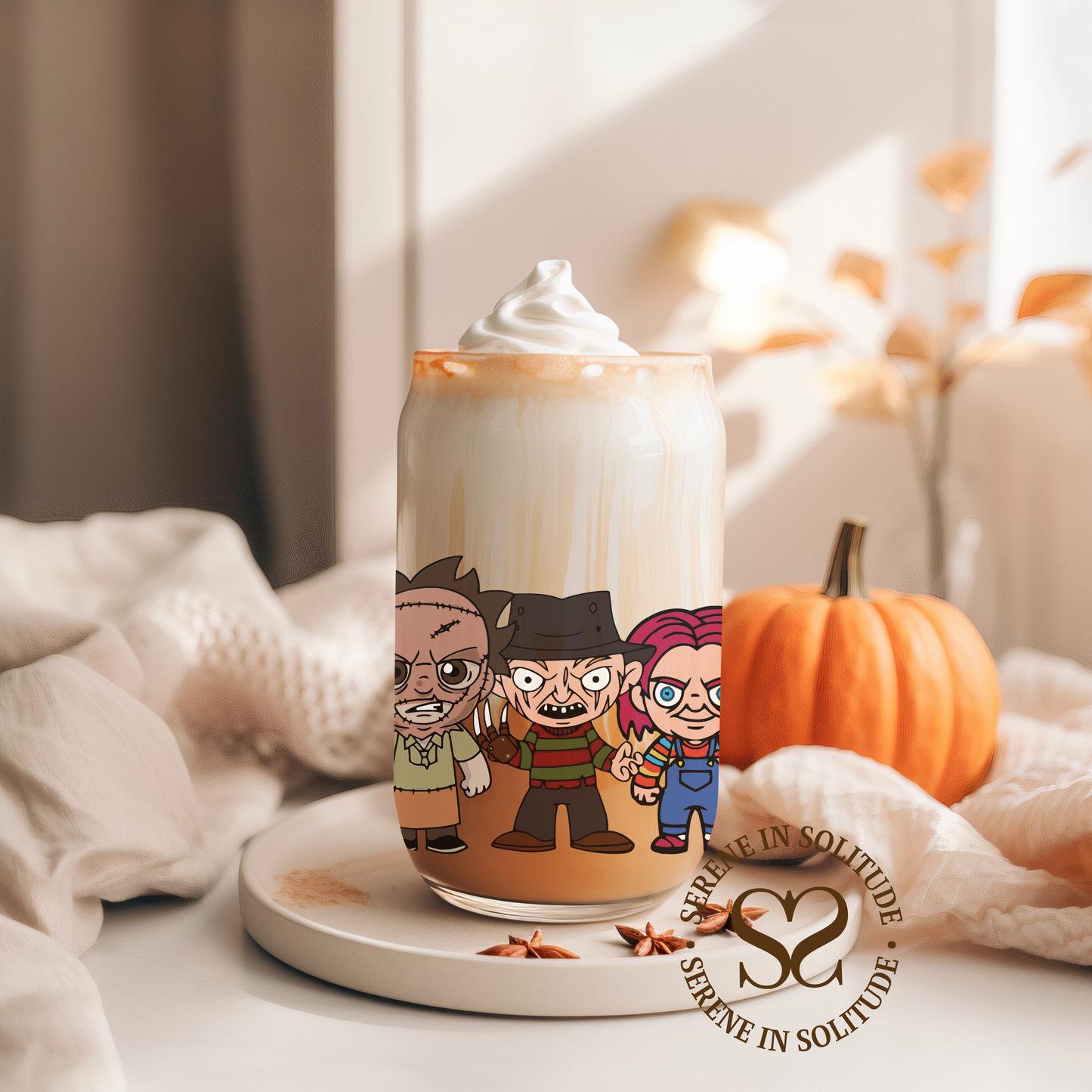 Horror Friends Glass Cup 16 Oz