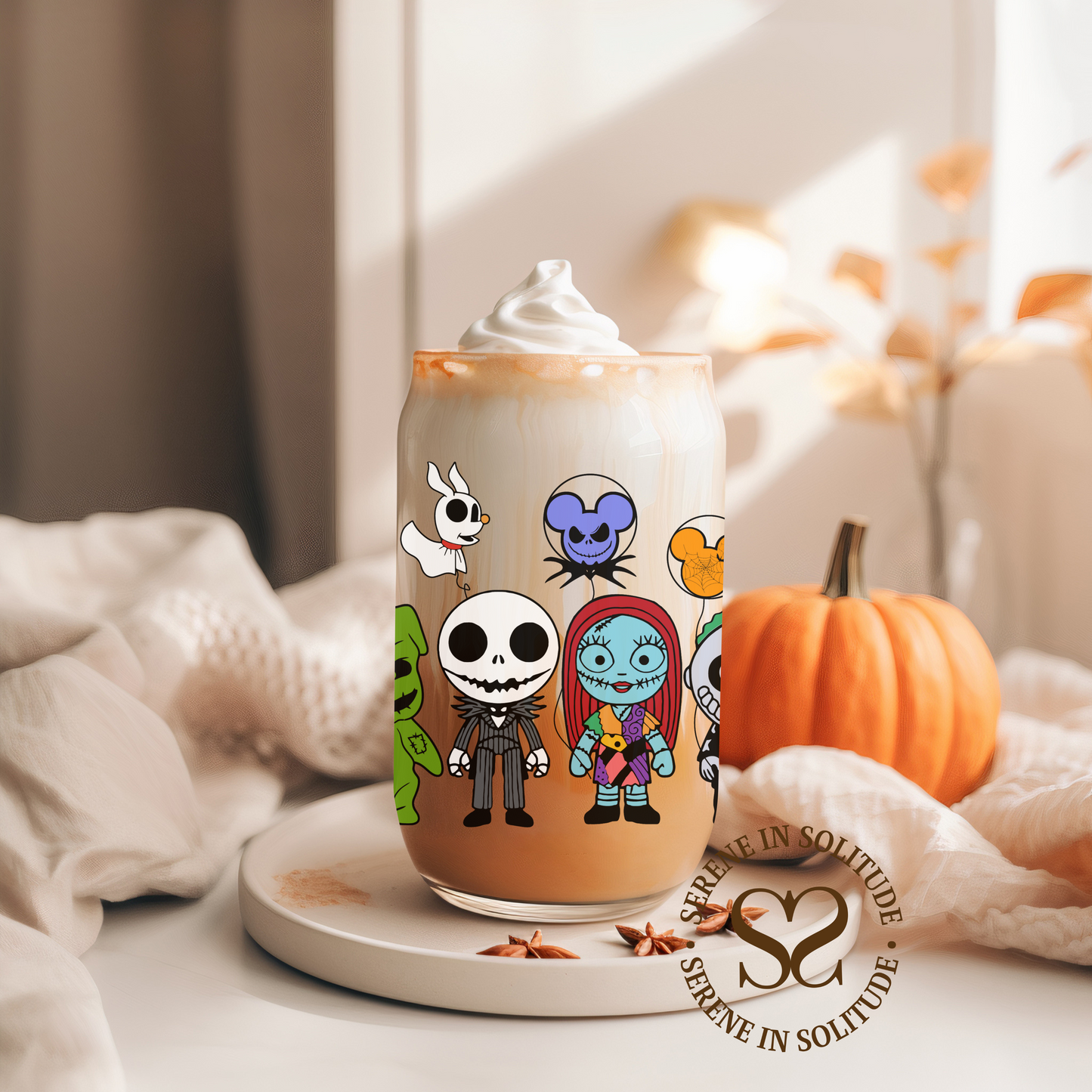 Nightmare Friends Glass Cup 16 Oz