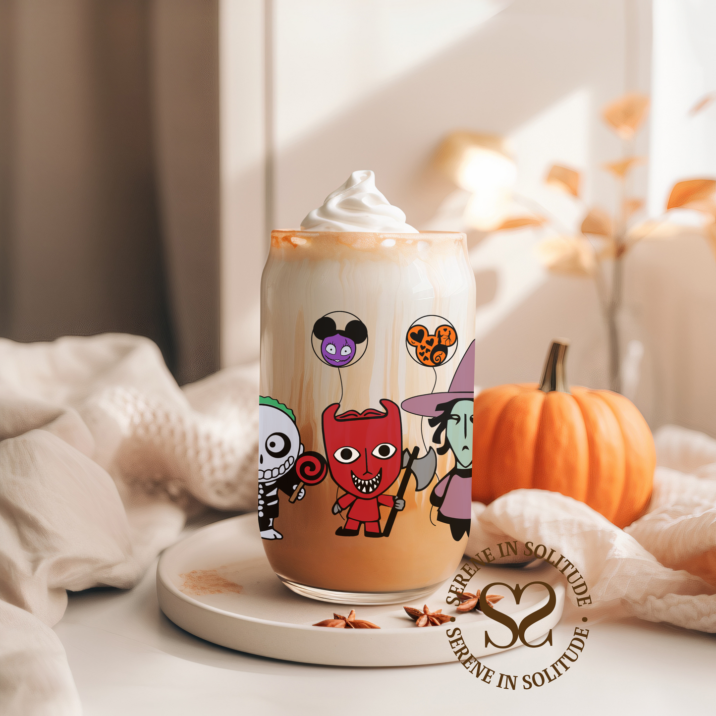 Nightmare Friends Glass Cup 16 Oz
