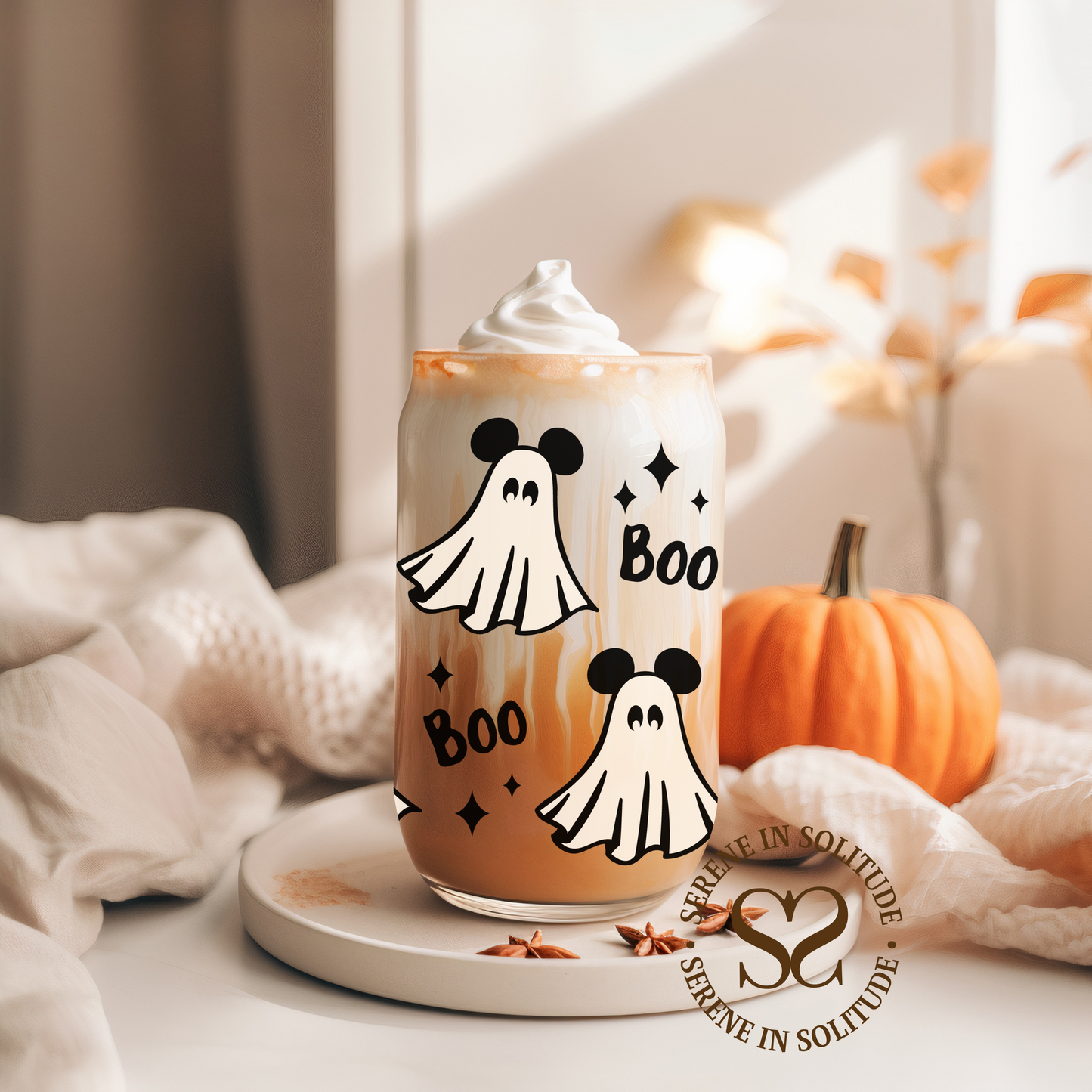 Ghost Ears Glass Cup 16 Oz