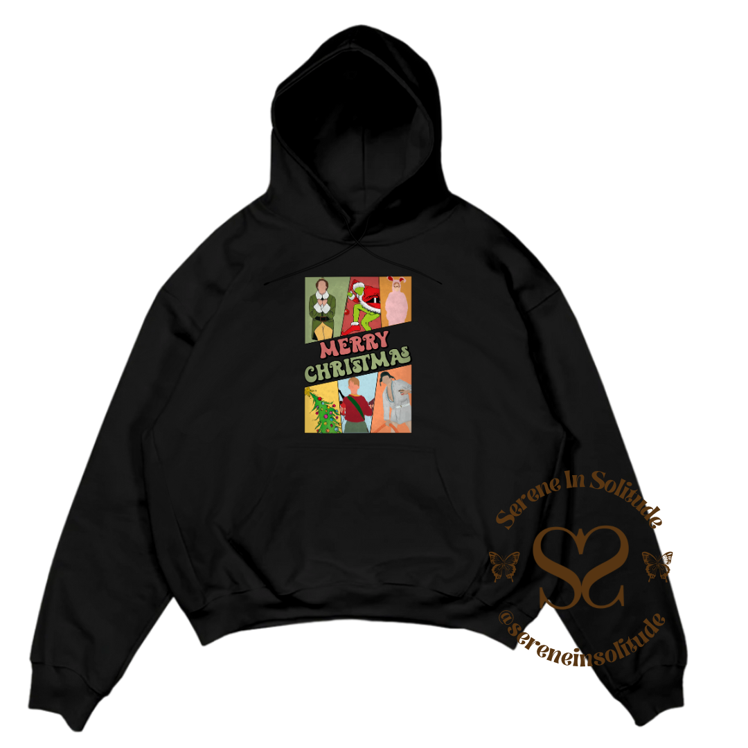 Merry Christmas Characters Sweatshirt/Hood