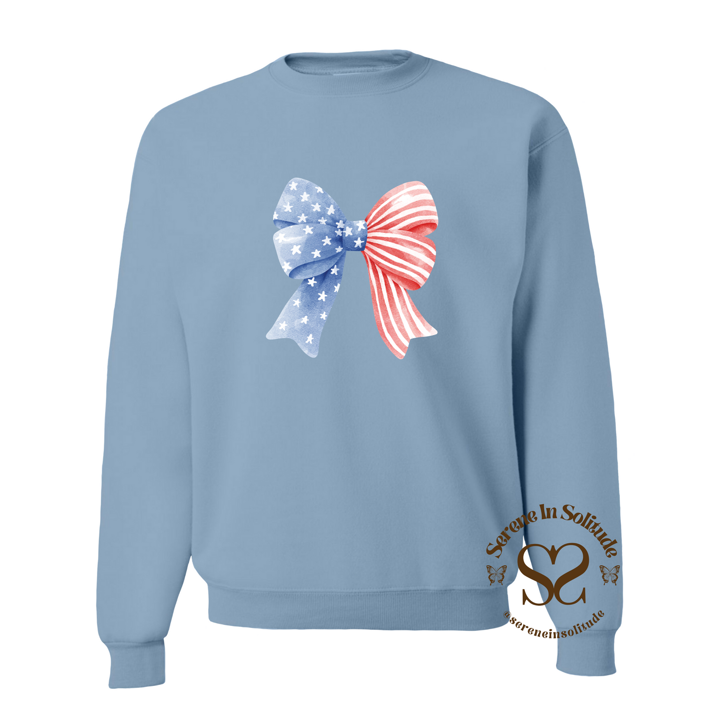 American Flag Bow Sweatshirt