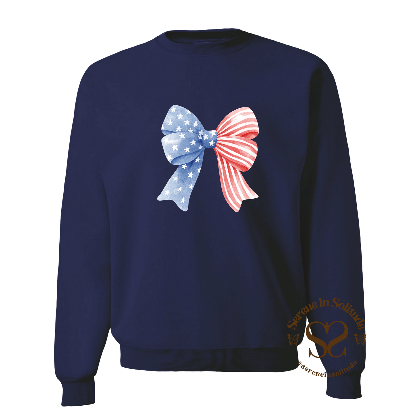 American Flag Bow Sweatshirt