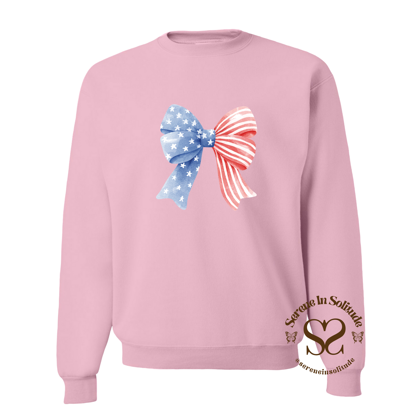 American Flag Bow Sweatshirt