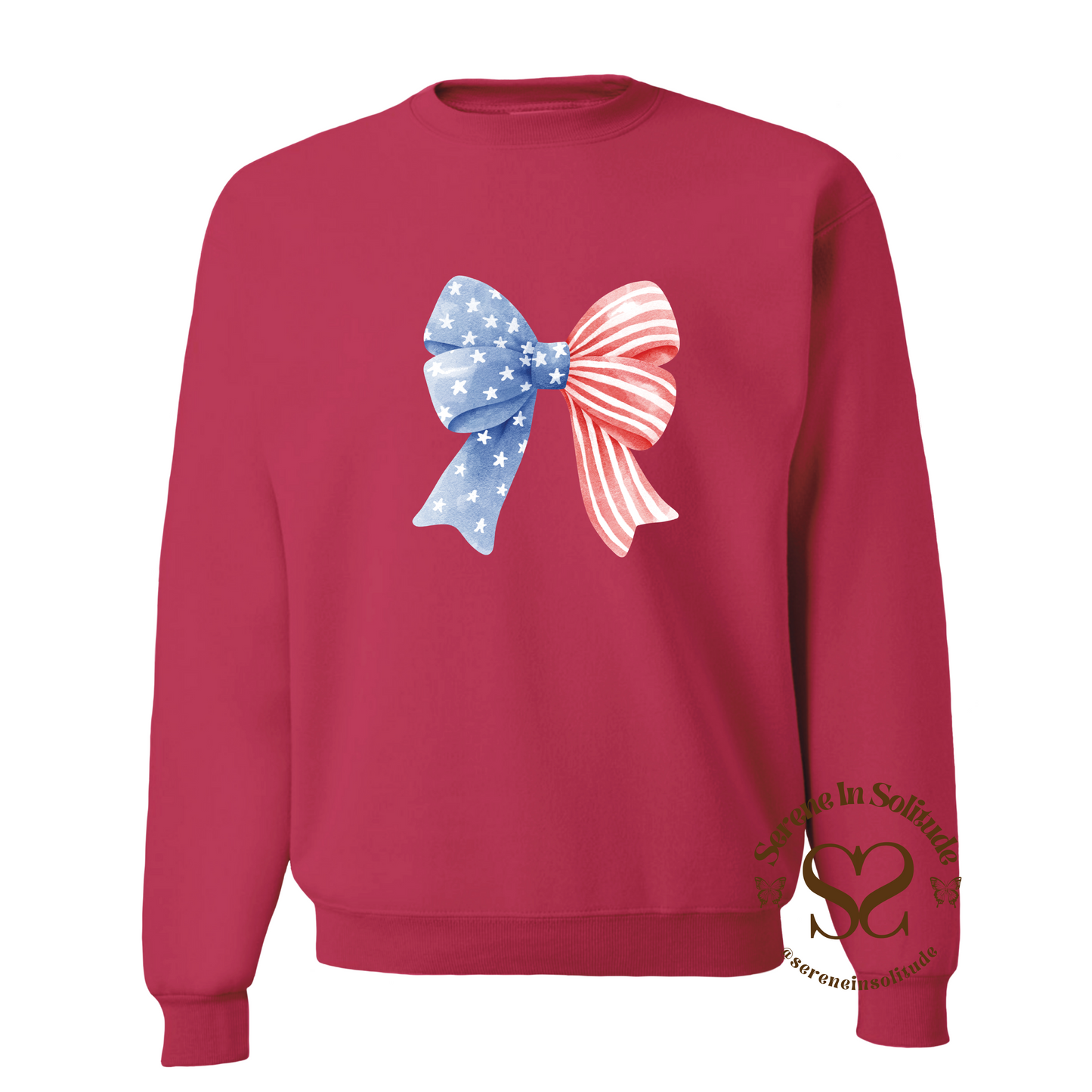 American Flag Bow Sweatshirt