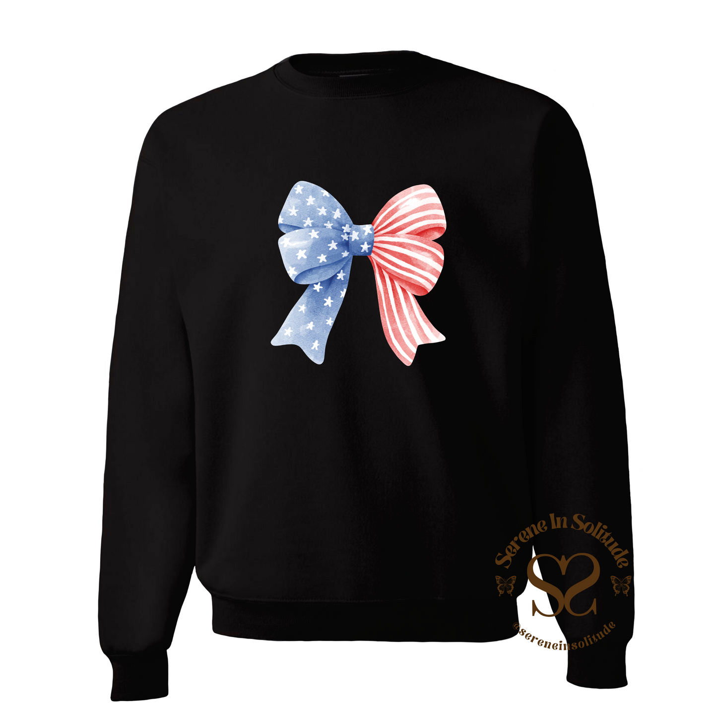 American Flag Bow Sweatshirt