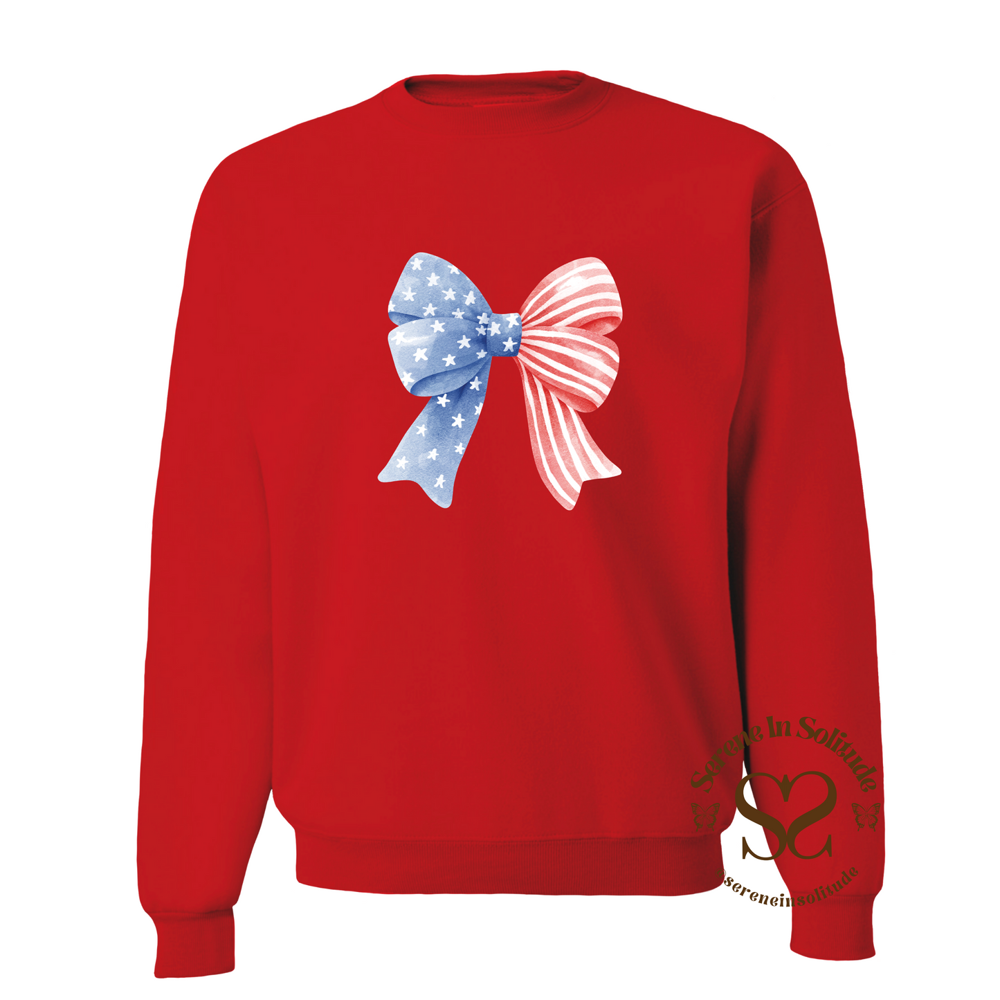 American Flag Bow Sweatshirt