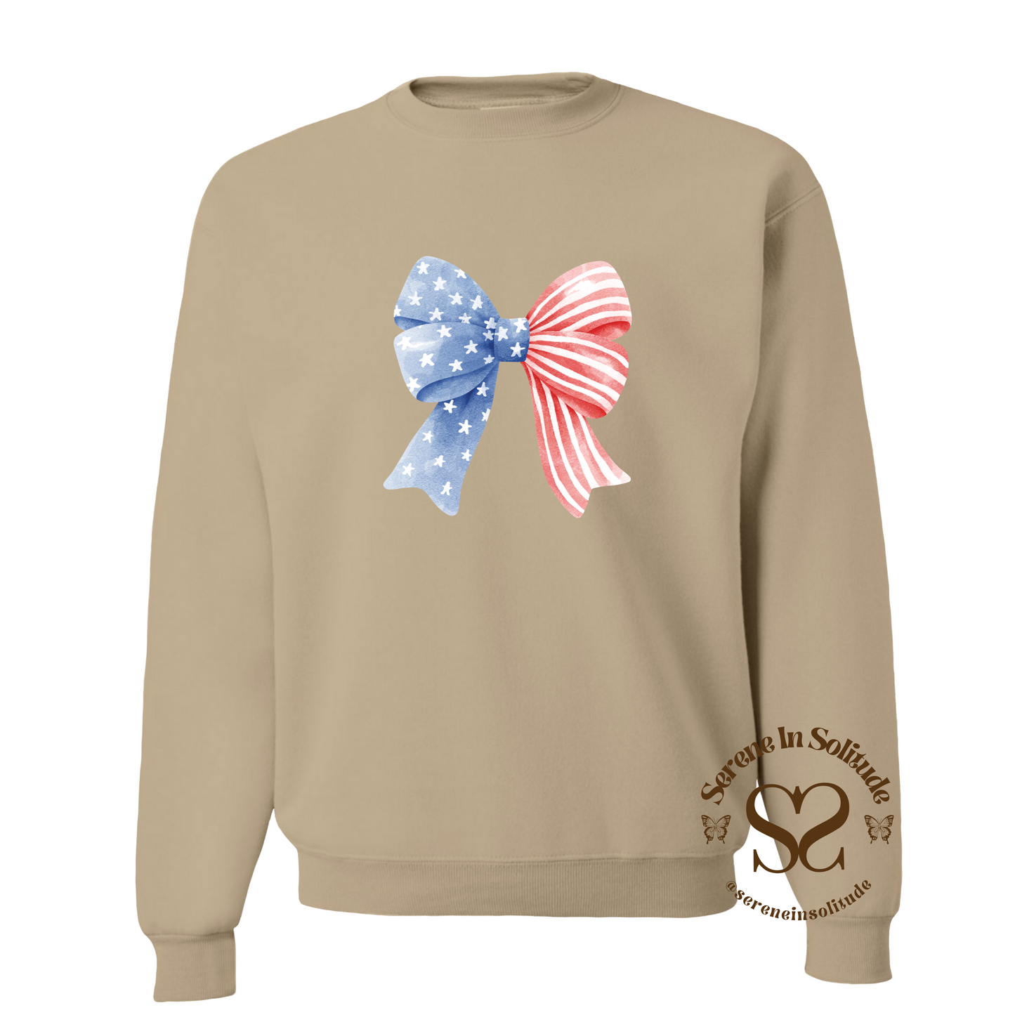 American Flag Bow Sweatshirt