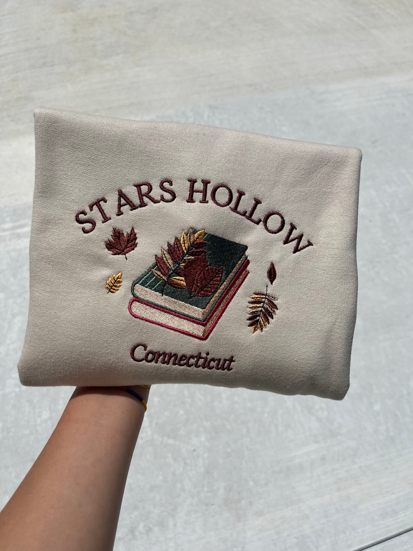 Embroidered Stars Hallow Sweatshirt