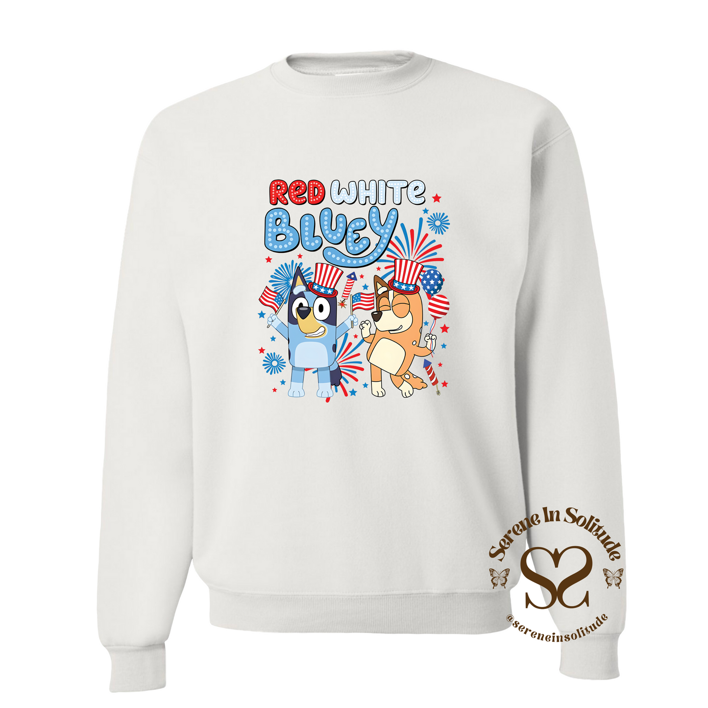 Red White Bluey Sweatshirt