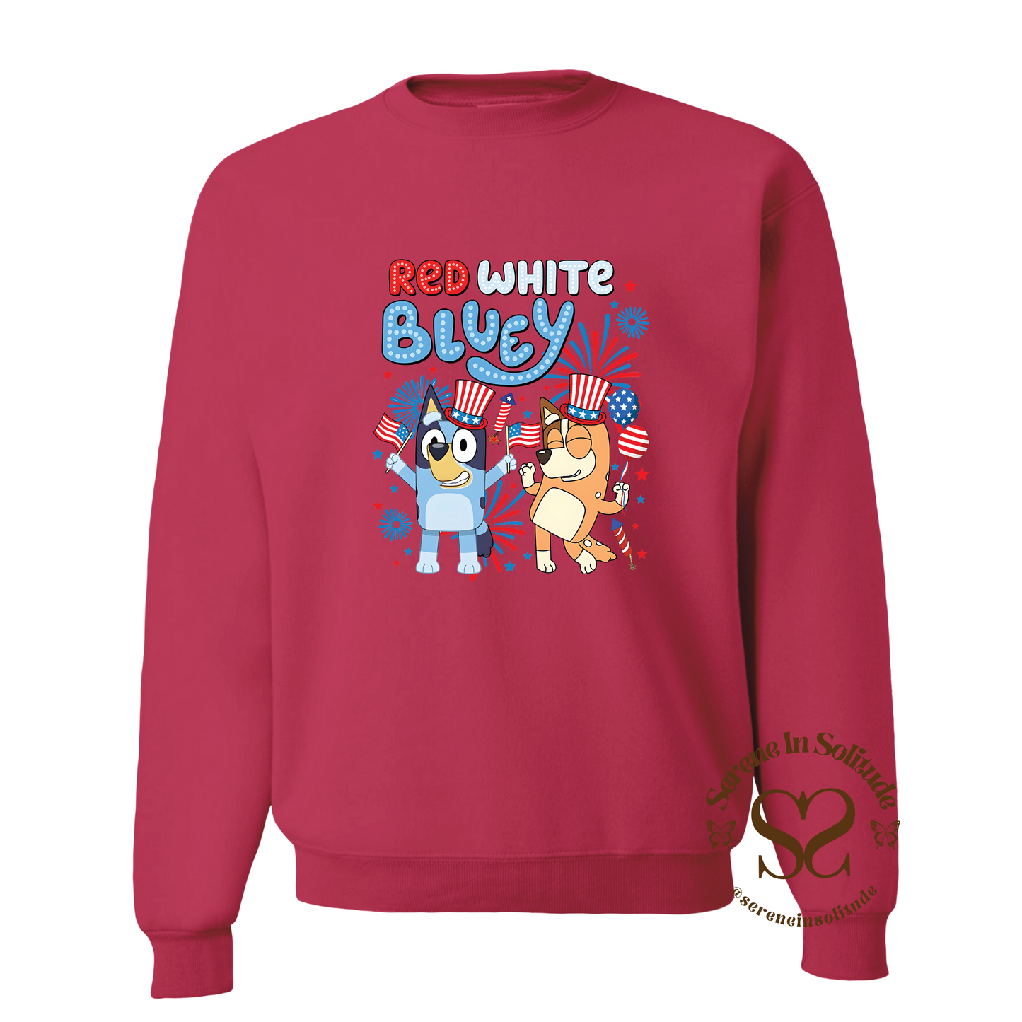 Red White Bluey Sweatshirt