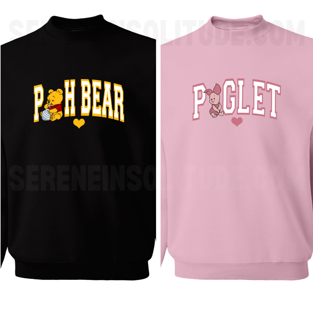 Pooh and Piglet Matching Sweatshirts