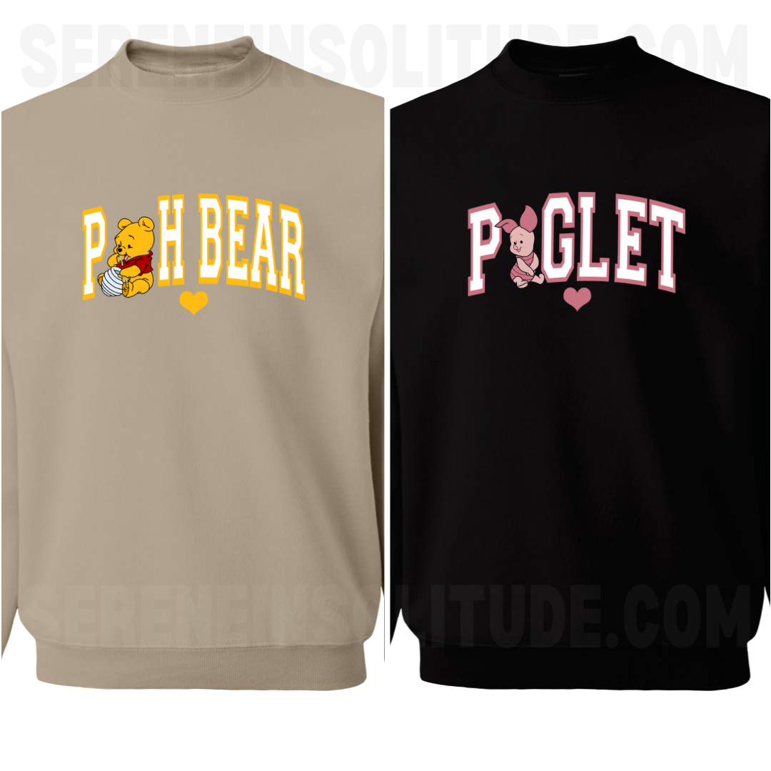 Pooh and Piglet Matching Sweatshirts