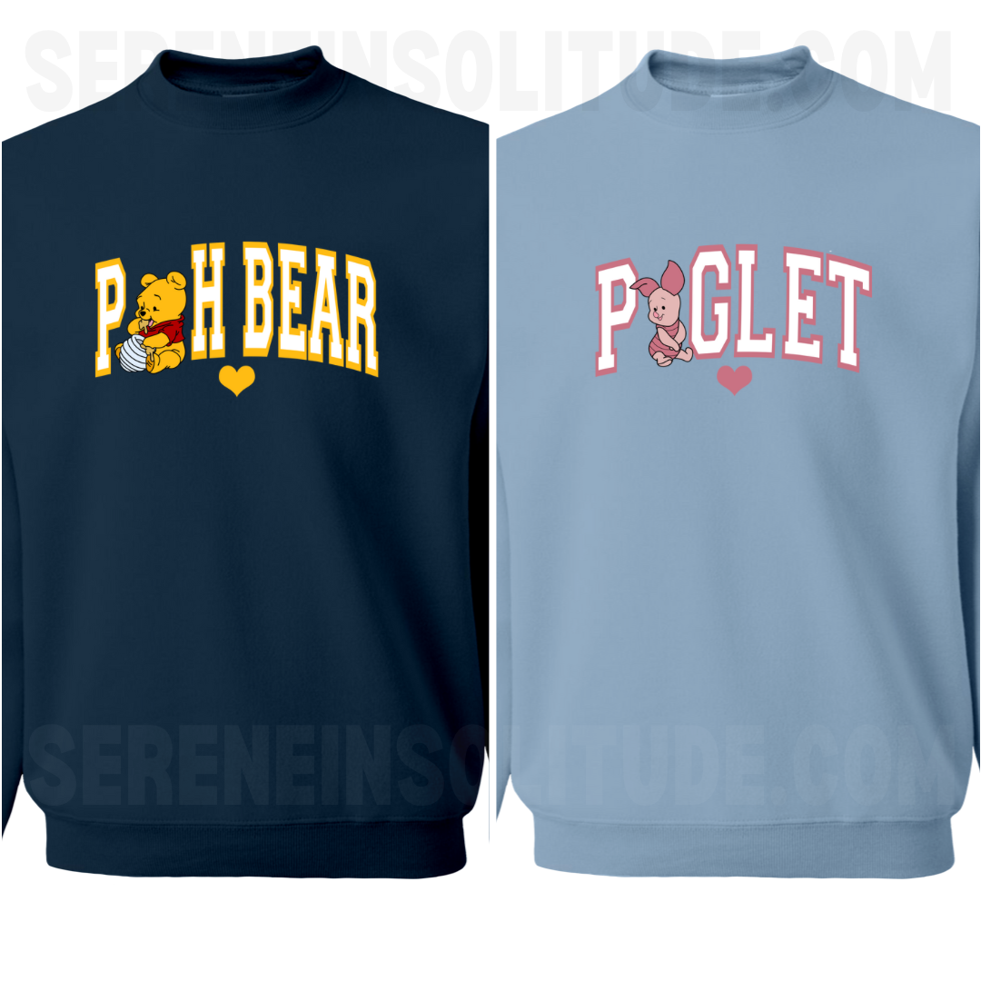 Pooh and Piglet Matching Sweatshirts