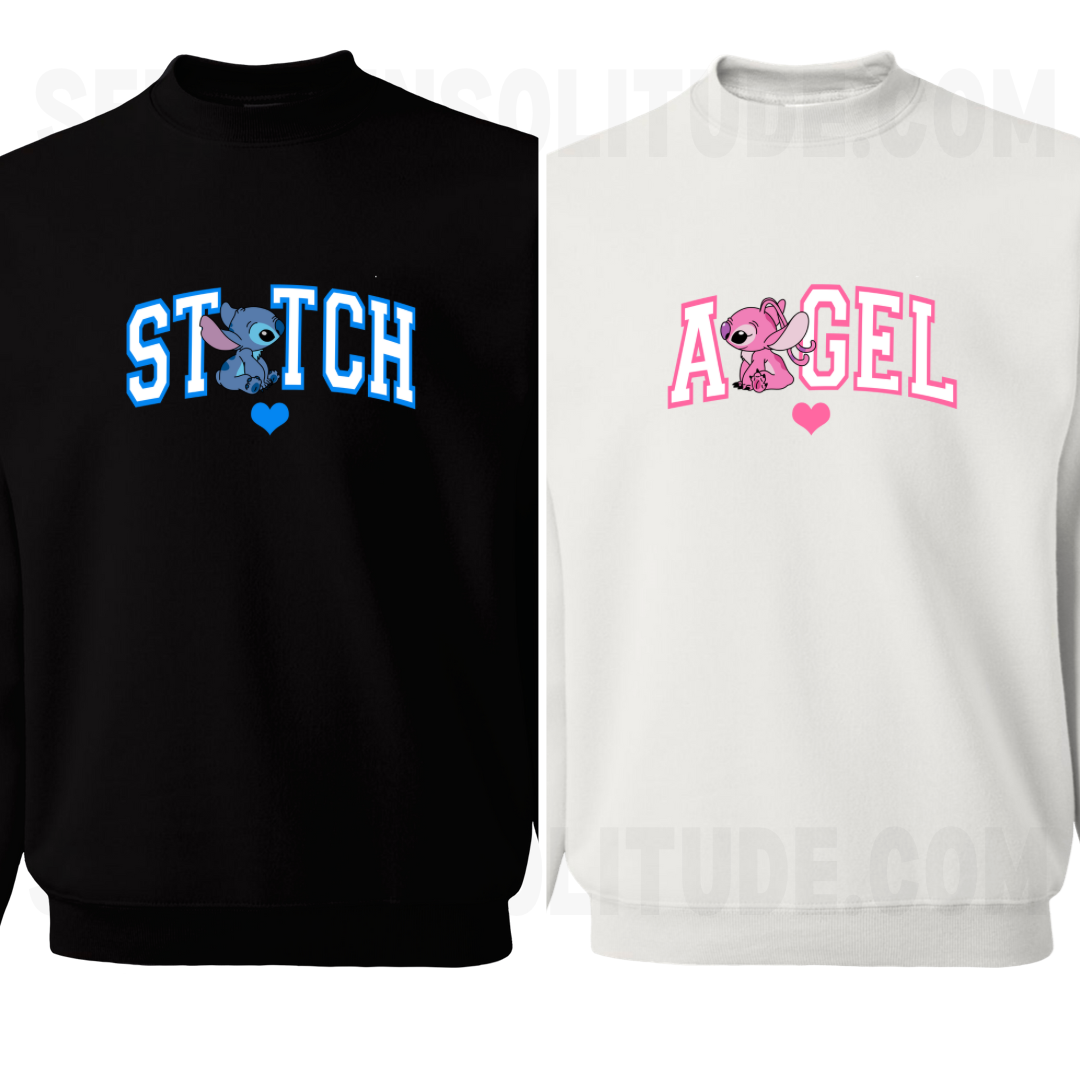 Stich & Angel Love Matching Sweatshirts