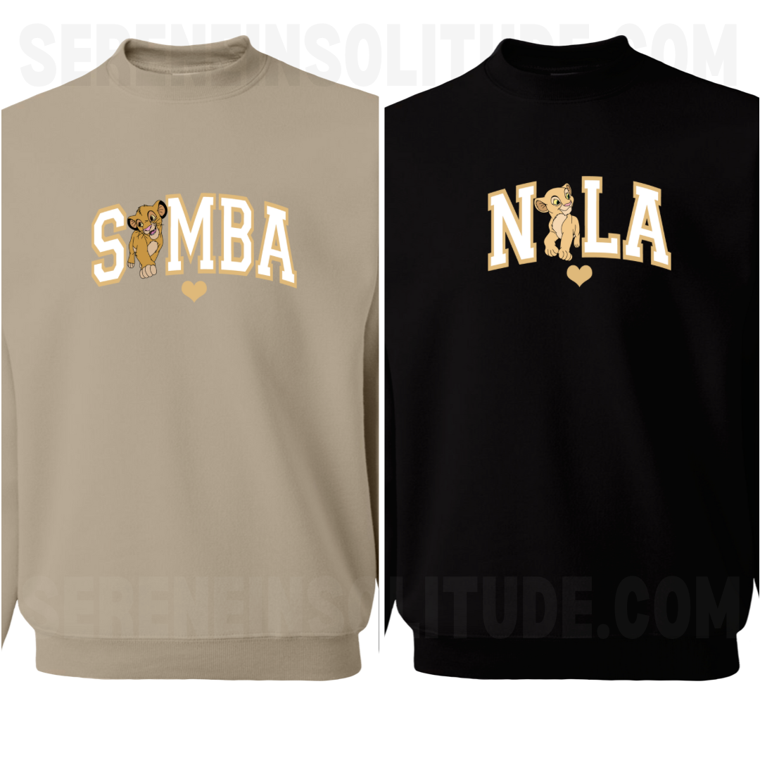 Lion Love Matching Sweatshirts