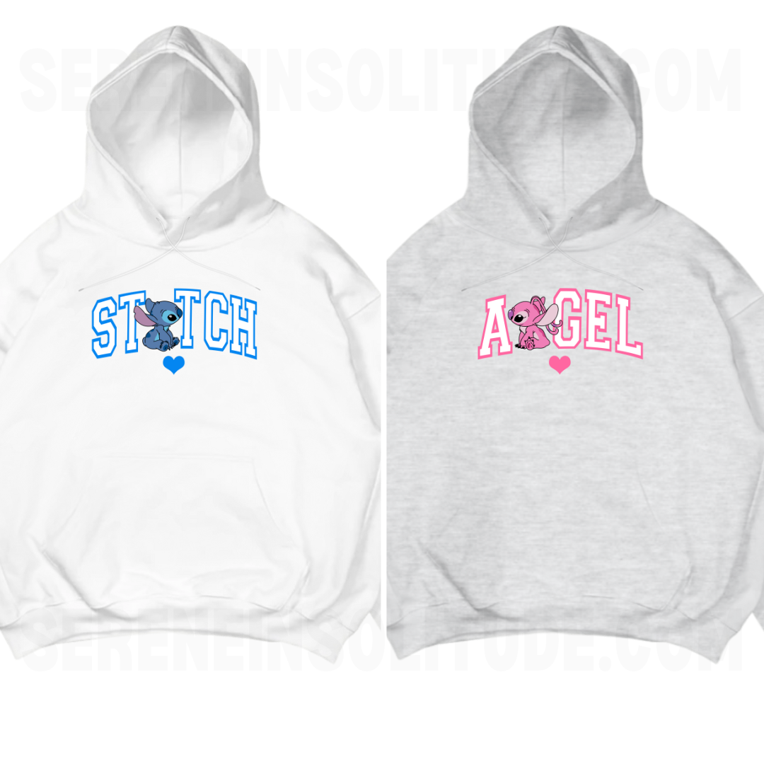 Stich & Angel Love Matching Sweatshirts
