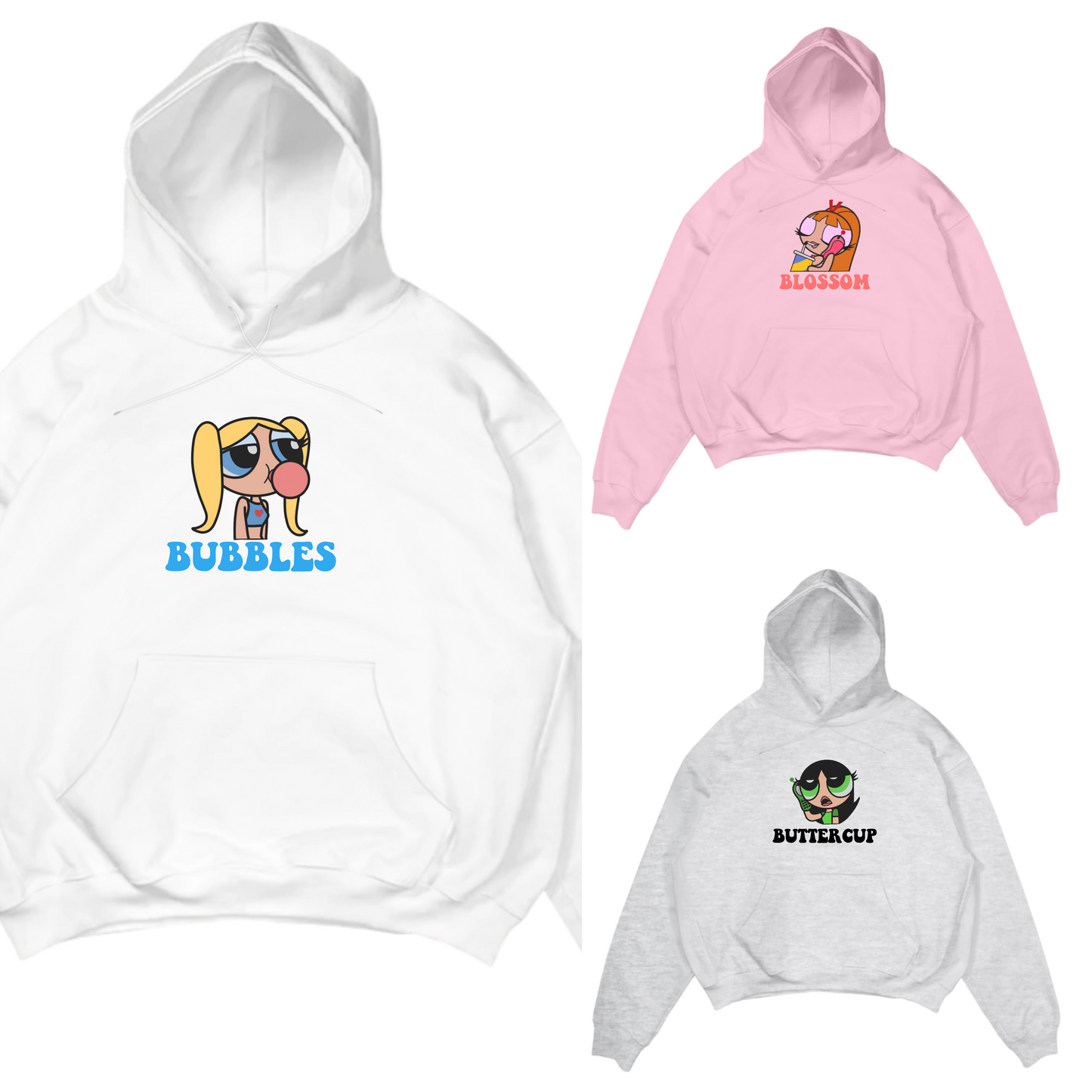 Puff Girls Matching Trio Sweatshirts