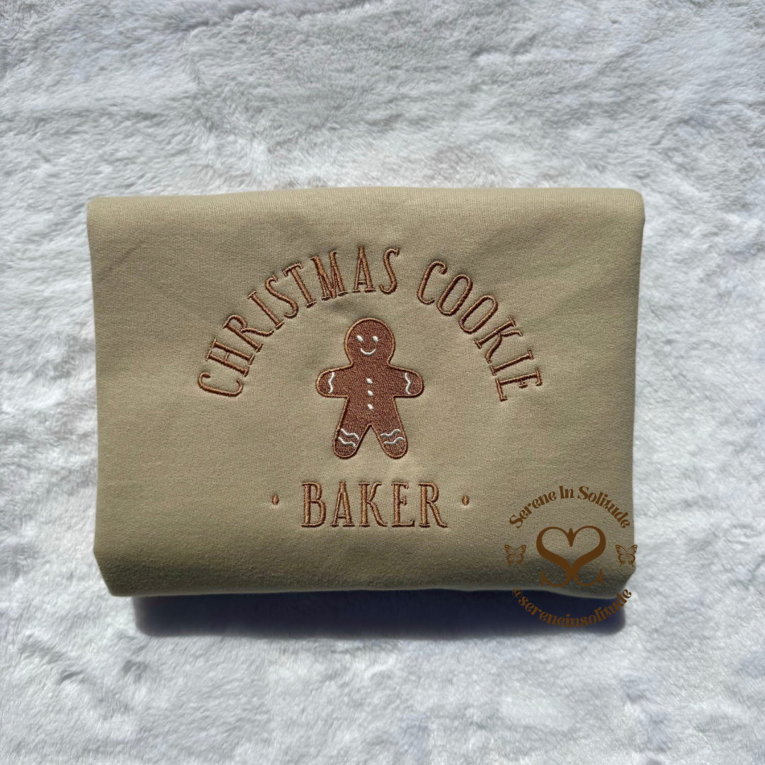Christmas Cookie Baker/Tester Embroidered Sweatshirt/Hood